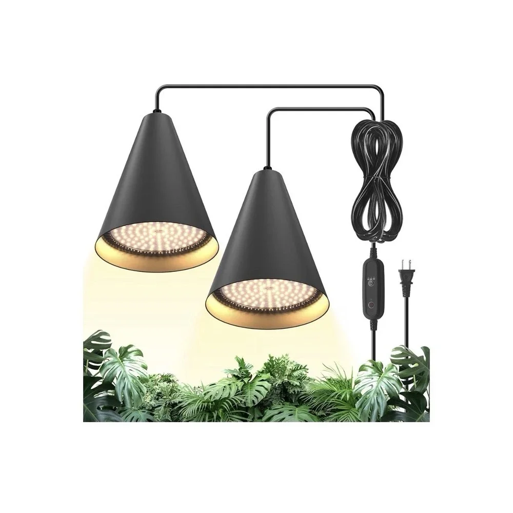 Bastrip 50W Double Head One Cord‎ Grow Lights For Indoor Plants Full Spectrum
